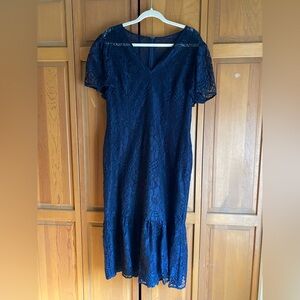 Navy Blue Lace Cocktail/ Special Occasion Dress